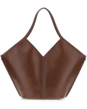 Hereu Calella Leather Shoulder Bag - Brown