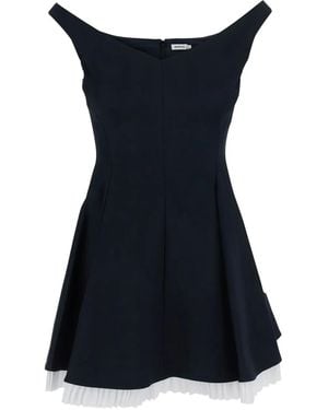 Jonathan Simkhai Dorothie Off-Shoulder Pleated Mini Dress - Blue