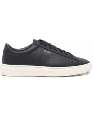 BOSS Sneakers Aus Gekörntem Leder - Blau