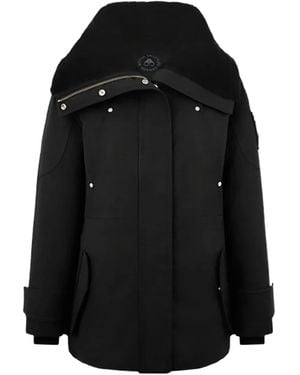 Moose Knuckles Aurora Faux-Fur Collar Jacket - Black