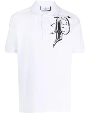 Philipp Plein Poloshirt Mit Logo-Print - Weiß