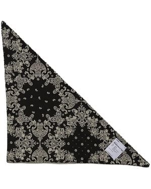 Satisfy Paisley-Pattern Scarf - Schwarz