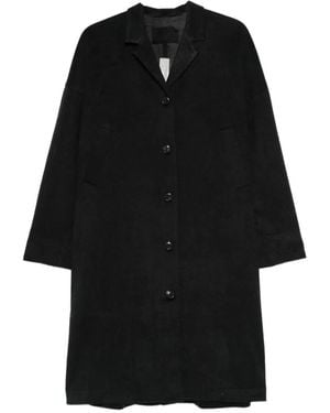 Private 0204 Cashmere Single-Breasted Coat - Black