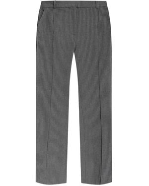 Samsøe & Samsøe Pinstripe Pleated Trousers - Grey