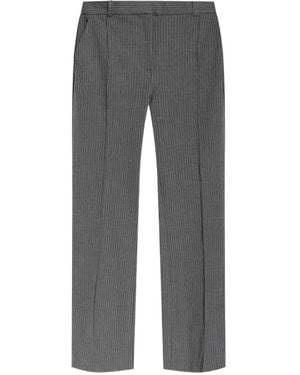 Samsøe & Samsøe Pinstripe Pleated Trousers - Grey