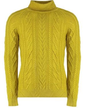 Moorer Cashmere Roll-Neck Jumper - Yellow