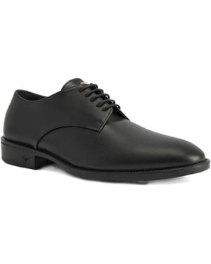 Giuseppe Zanotti Leather Lace-Up Oxford Shoes - Black