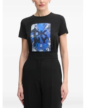 DKNY Graphic-Print T-Shirt - Black