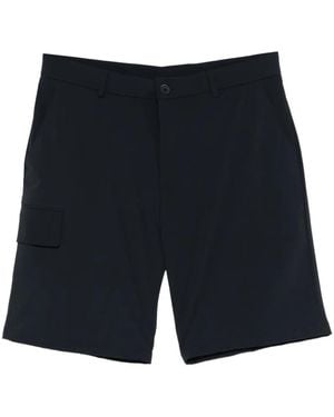 Manuel Ritz Logo-Patch Belt-Loop Shorts - Black