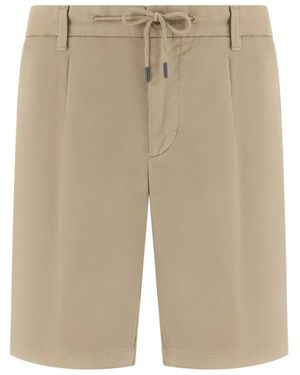 BOGGI Drawstring Pleated Shorts - Natural