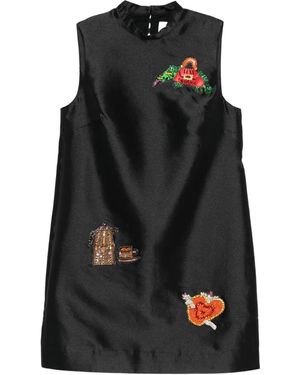 ALÉMAIS Ginger Embellished Sleeveless Mini Dress - Black