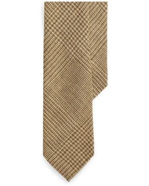 Polo Ralph Lauren Glen Houndstooth-Pattern Tie - Natural