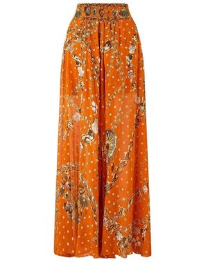 CAMILLA Pantalon Ample Talismans Of Turkiye À Effet De Transparence - Orange