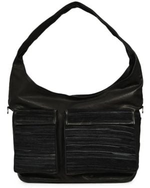 FILTH T.A.S Leather Cargo Shoulder Bag - Black