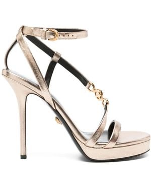 Versace Sandalias Crystal Medusa con tacón de 110mm - Blanco