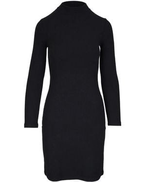 Vince Rib L/S Short Dress - Black