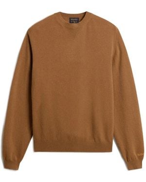 Woolrich Crew-Neck Ribbed-Trim Jumper - Brown
