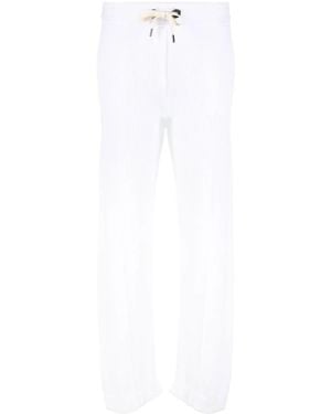 Brunello Cucinelli Fine-Ribbed Knitted Pants - White