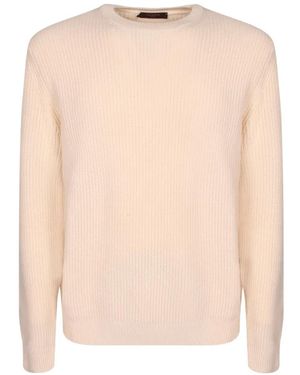 Zanone Ribbed-Knit Sweater - Natural