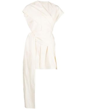 Uma Wang Blusa asimétrica - Blanco