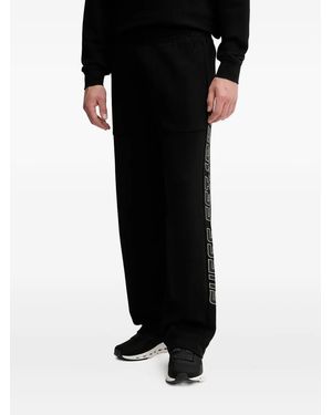 Guess Logo-Detail Track Trousers - Black