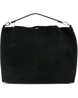 TOTEME Schultertasche Aus Wildleder - Schwarz