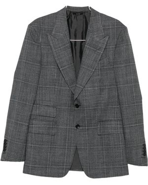 Tom Ford Checked Blazer - Gray