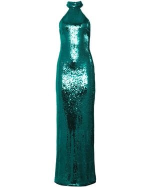 retroféte Cora Sequin-Embellished Maxi Dress - Green