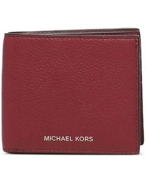 Michael Kors Pebbled-Leather Wallet - Red