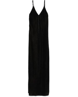 Blanca Vita Velvet Long Dress - Black