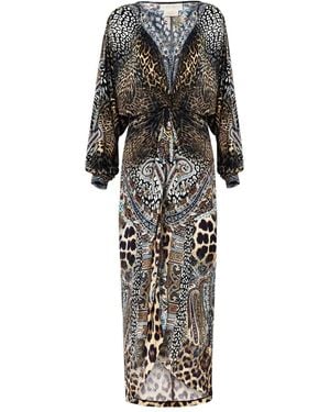 CAMILLA Robe-Chemise À Détail Torsadé - Gris