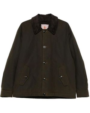 Baracuta Corduroy-Collar Jacket - Black