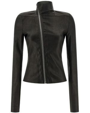 Rick Owens Tower Gary Jkt Asymmetrical-Zip Jacket - Black