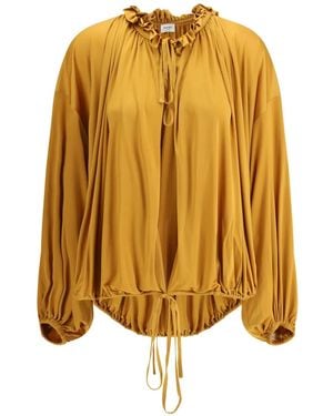 Saint Laurent Jersey Blouse - Orange