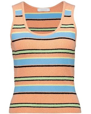 Rabanne Striped Terry-Cloth Top - Orange