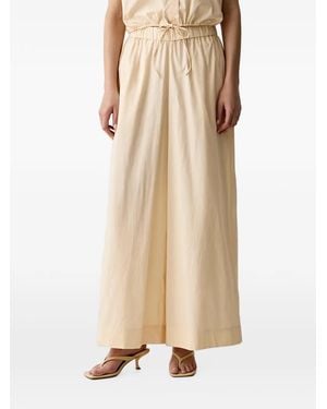 Benetton Drawstring-Waist Wide-Leg Pants - Natural