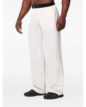SQUATWOLF Logo-Waist Track Trousers - White
