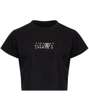 MM6 by Maison Margiela Flipped-Print Overdyed T-Shirt - Black