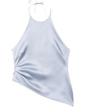 Reformation Asymmetrisches Reese Neckholder-Top - Blau
