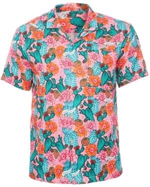Boardies Cactus-Print Camp-Collar Shirt - White