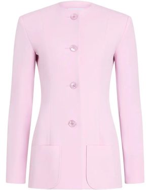 Patou Button-Fastening Collarless Jacket - Pink