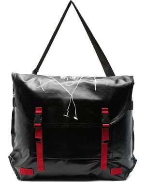 Plan C Graphic-Print Shoulder Bag - Black