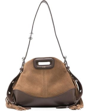 Maje Sac Porté Épaule Miss M À Bride Frangée - Brown