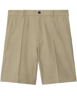Burberry Cotton Chino Shorts - Natural
