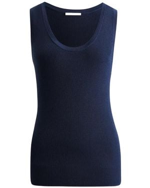 12 STOREEZ Zoe Ribbed-Knit Tank Top - Blue