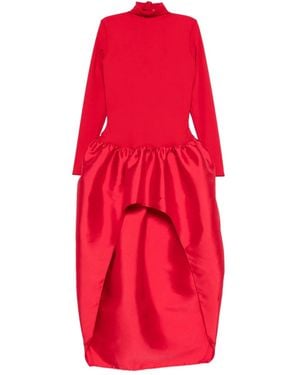 Atu Body Couture Long-Sleeve Asymmetric Dress - Red