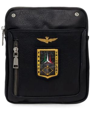 Aeronautica Militare Patch-Detail Zip-Fastening Belt Bag - Black