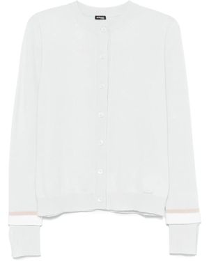 Kiton Logo-Plaque Cardigan - White