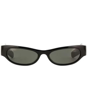 Gucci Rectangle Full-Rim Sunglasses - Black
