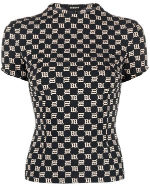 MISBHV T-Shirt Mit Monogramm-Print - Schwarz
